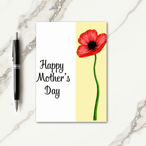 Matte Scarlet Bloom Hello Card