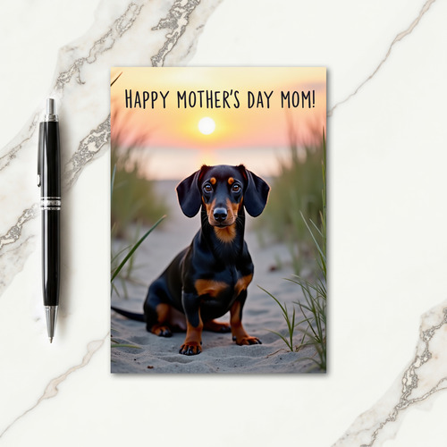 Matte Sunset Canine Best Wishes Card
