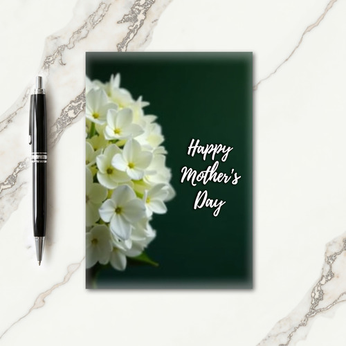 Matte White Blossoms Mothers Day Card