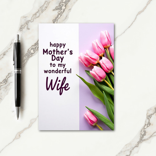 Mauve Mothers Day Wishes Card