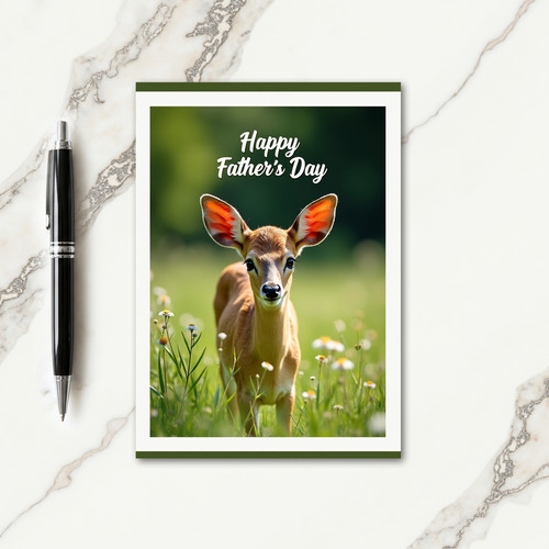 Meadow Fawn Fathers Day Card