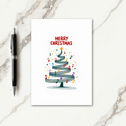 Melodic Christmas Tree Card