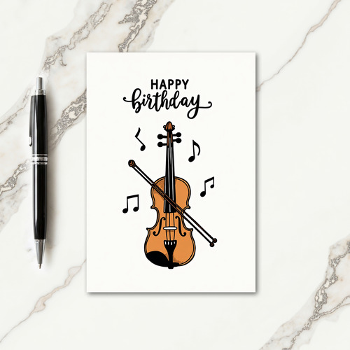 Melodic Instrument Birthday Card