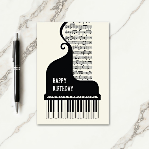 Melodic Music Birthday Card
