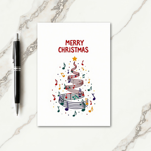Melody Notes Christmas Card
