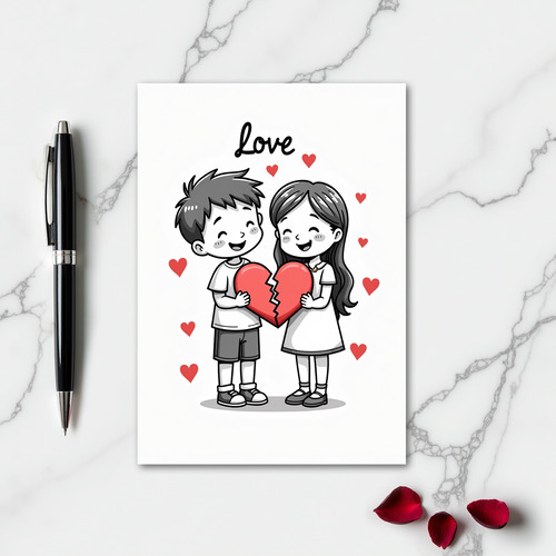 Mending Hearts Love Couple Card