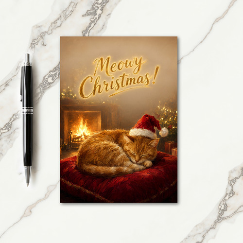 Meow Christmas Card