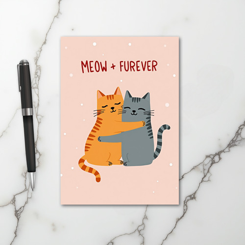 Meow Furever Cats Hug Card