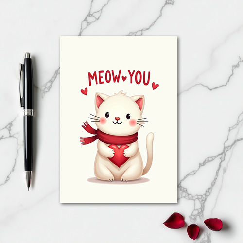 Meow You Cat Love Card