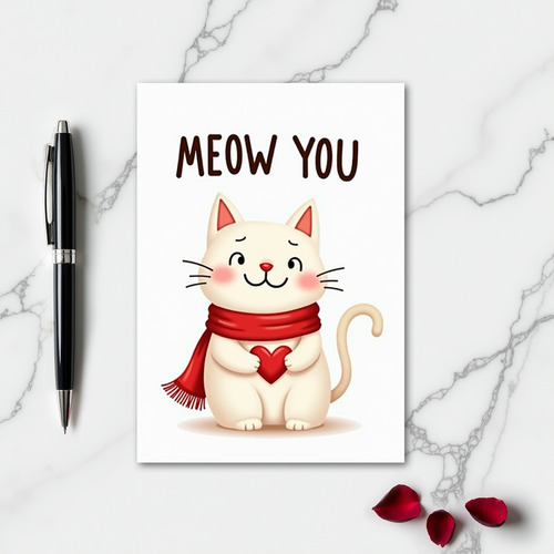 Meow You Love Cat Card
