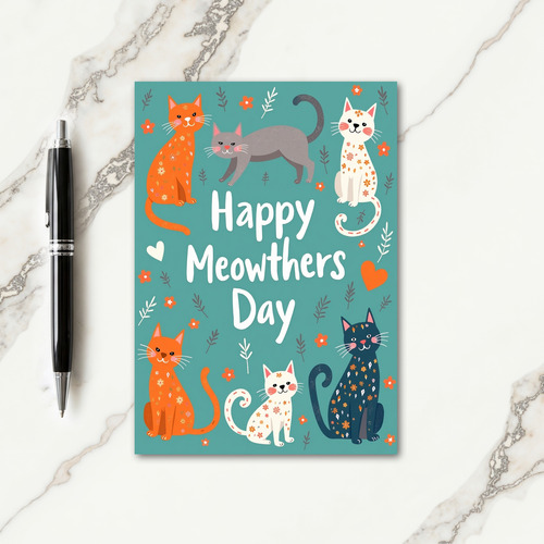 Meowthers Day Felines Art Card