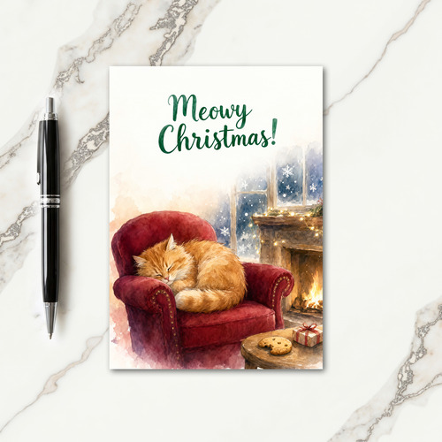 Meowy Christmas Card