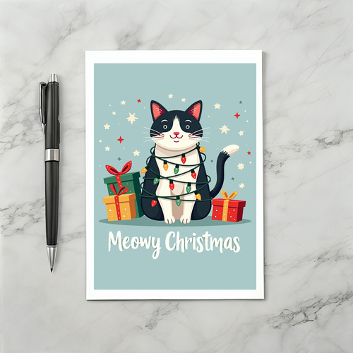 Meowy Christmas Cat Card