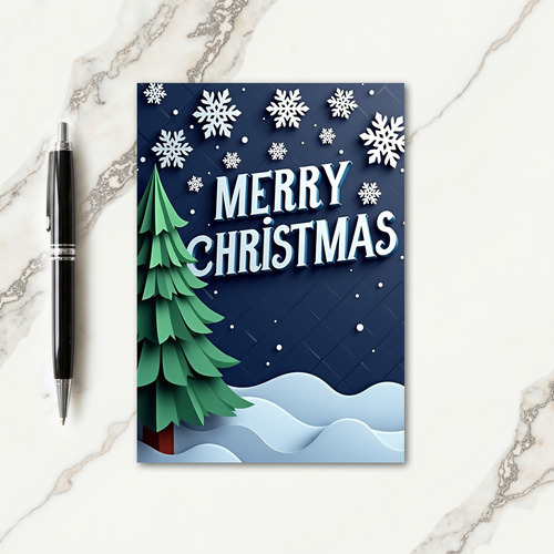 Merry 3D Letters Card