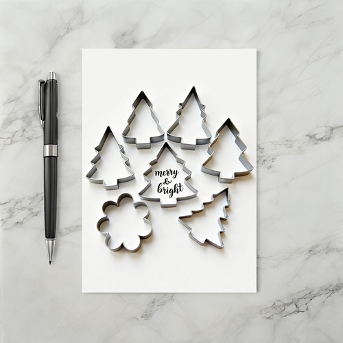 Merry And Bright Christmas Baking Card