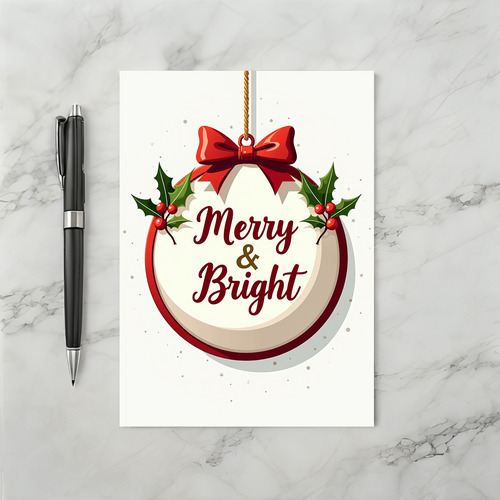 Merry And Bright Christmas Card