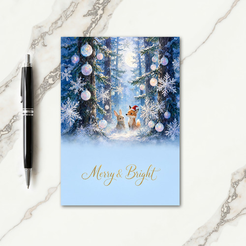 Merry And Bright Woodland Card
