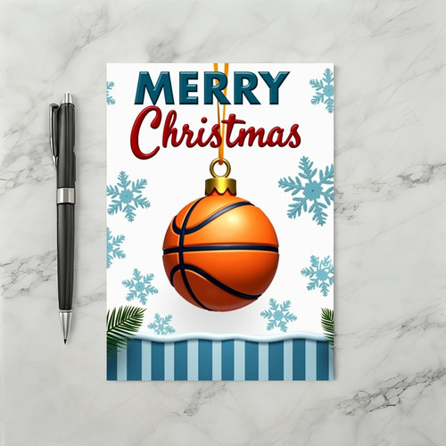 Merry Basketball Christmas Card