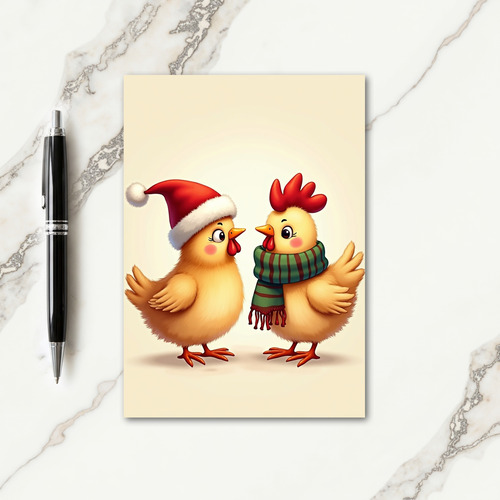 Merry Bird Pair Christmas Card
