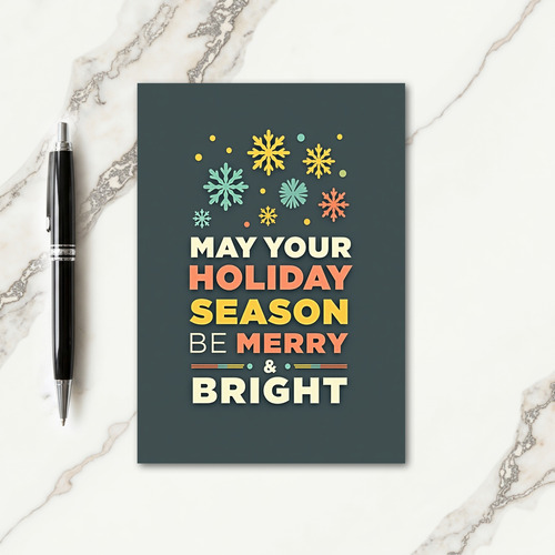 Merry Bright Lettering Card