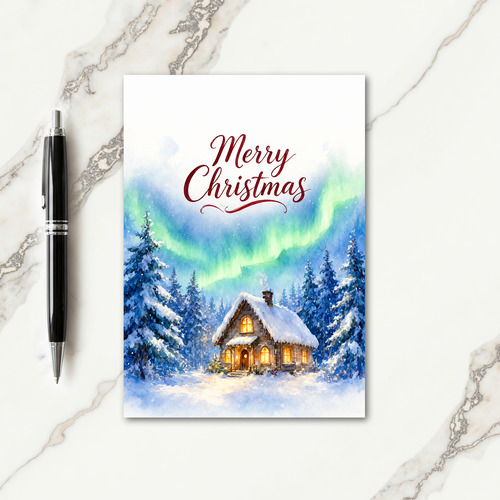 Merry Christmas Aurora Card
