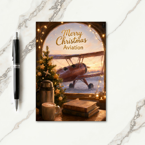 Merry Christmas Aviation Card