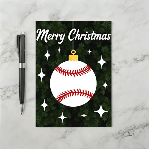 Merry Christmas Baseball Card
