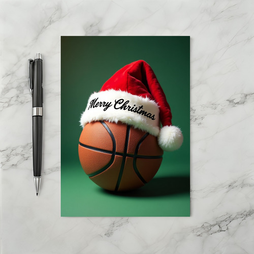 Merry Christmas Basketball Card
