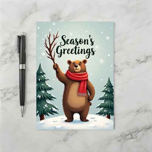 Merry Christmas Bear Card