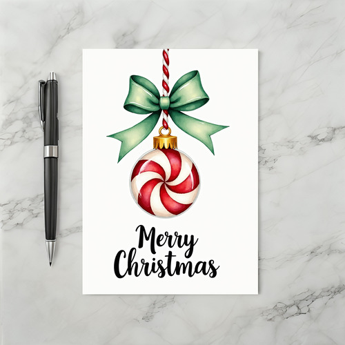 Merry Christmas Candy Cane Ornament