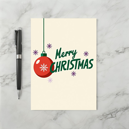 Merry Christmas Card Ornament Card