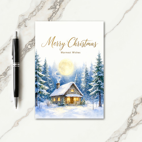 Merry Christmas Card Wishes Card