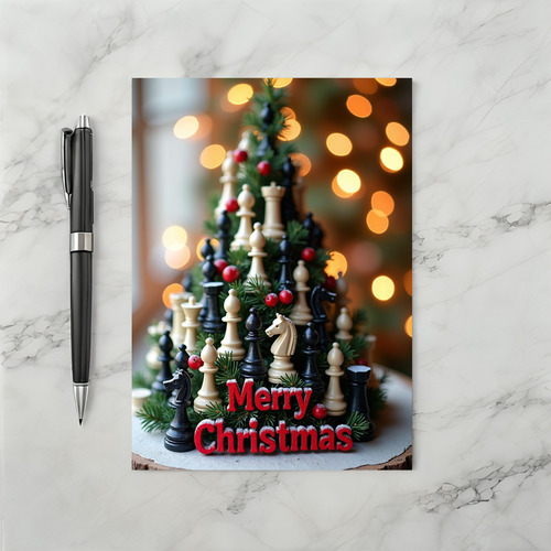 Merry Christmas Chess Card