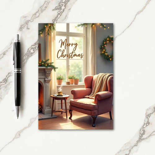 Merry Christmas Cozy Scene Card