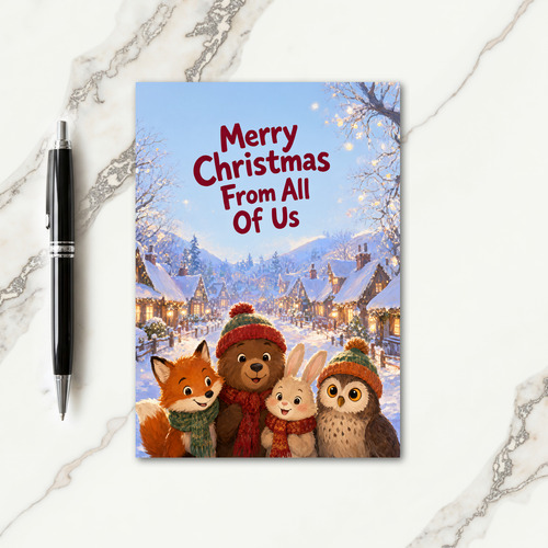 Merry Christmas From All Of Us Card