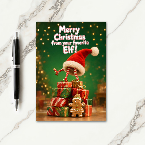 Merry Christmas From Elf Card