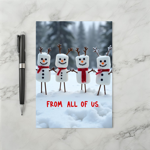 Merry Christmas From Us All Card