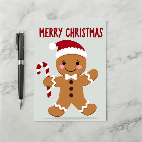 Merry Christmas Gingerbread Man Card