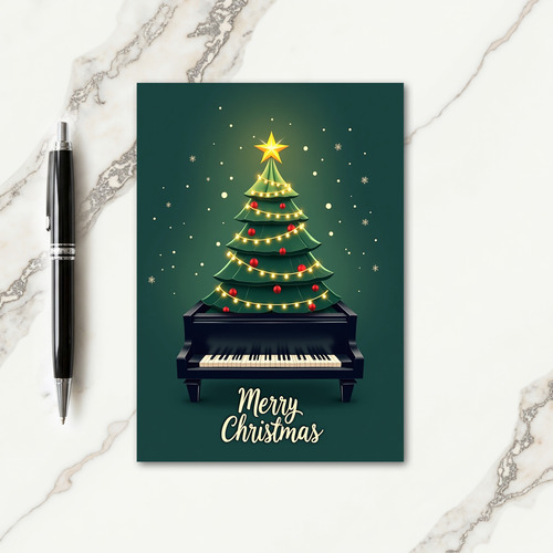 Merry Christmas Glowing Tree Card