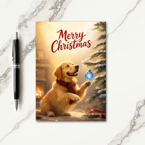 Merry Christmas Golden Friend Card