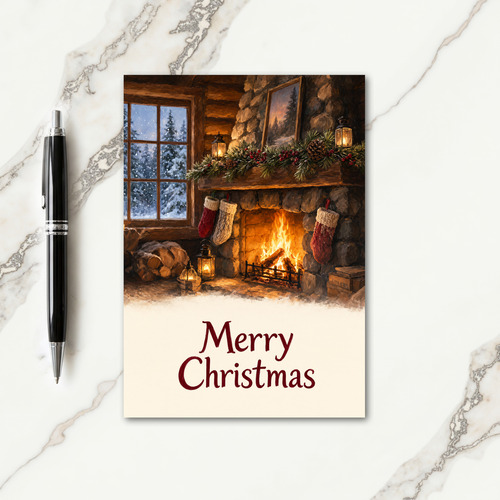 Merry Christmas Hearth Card