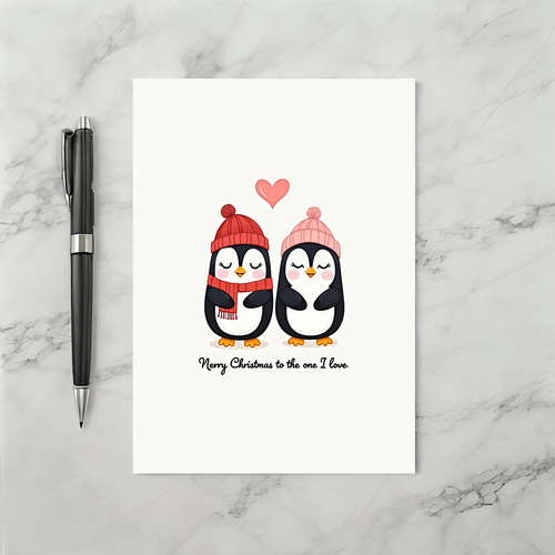 Merry Christmas Love Penguins Card