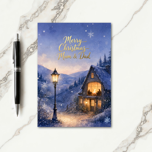 Merry Christmas Message To Parents Card