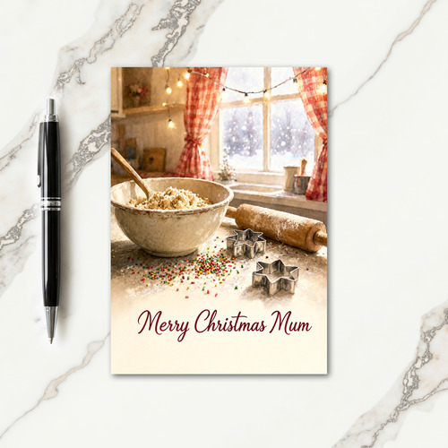 Merry Christmas Mum Baking Card