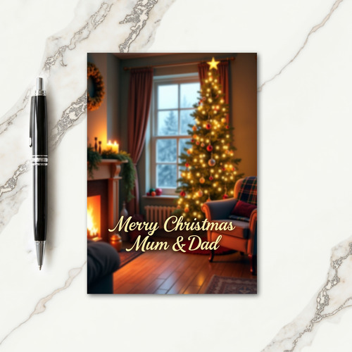 Merry Christmas Mum Dad Card