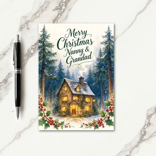 Merry Christmas Nanny And Grandad Card