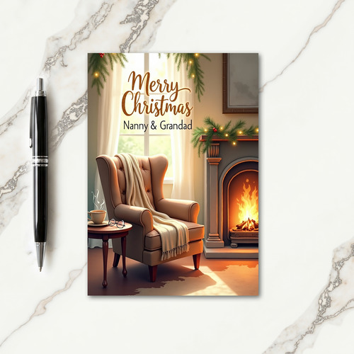 Merry Christmas Nanny Grandad Cozy Card