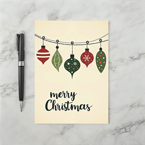 Merry Christmas Ornament Card