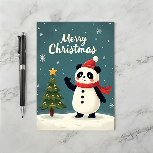 Merry Christmas Panda Card