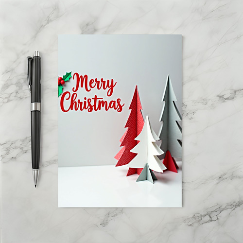 Merry Christmas Paper Tree Card